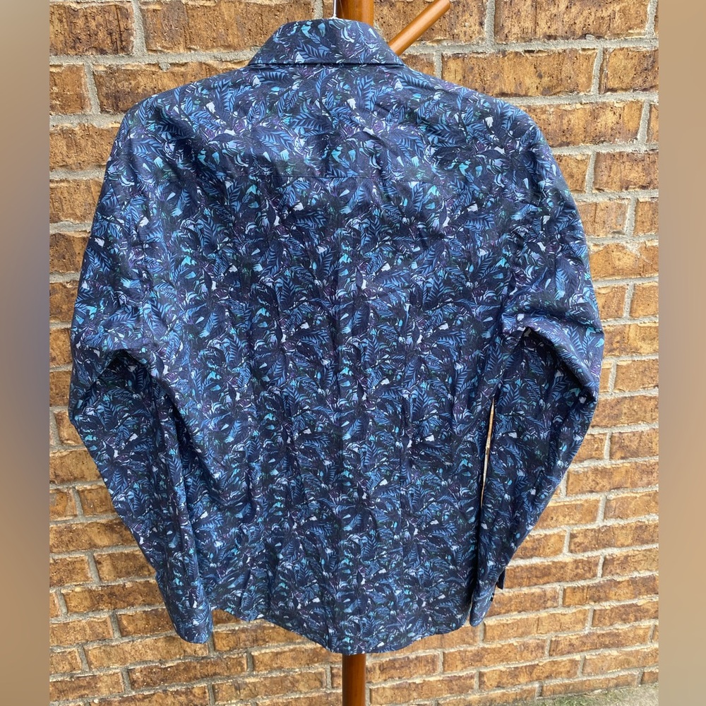 Jared Lang, Size Medium, Palm Leaves, Button Down - image 2